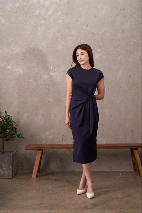 ALIA Dress in Dark Navy