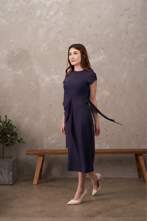 ALIA Dress in Dark Navy