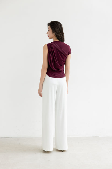 ELVA Top in Oxblood