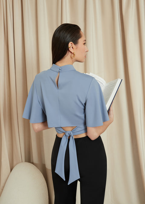 KALA Crop Top in Powder Blue