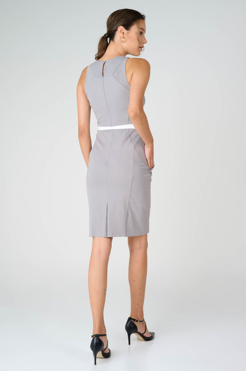 ATLA Sheath Dress in Light Grey