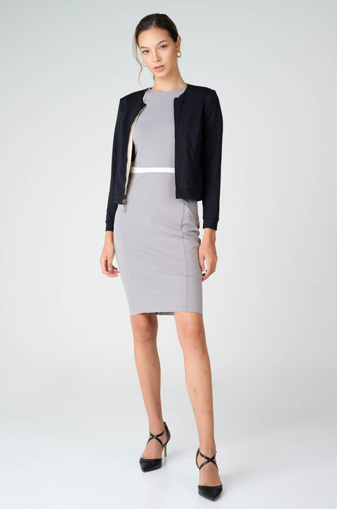 CADI Reversible Cardigan in Ivory/Black