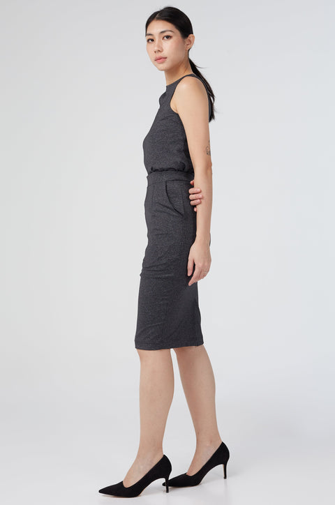 KELY Pencil Skirt in Heather Grey