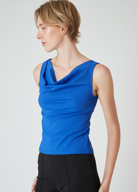 ANKA Reversible Top in Lapis Blue