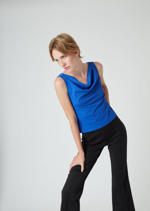 ANKA Reversible Top in Lapis Blue