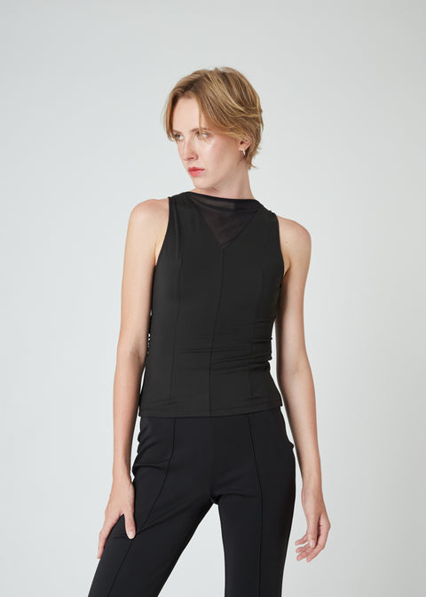 VERA Reversible Wrap Top in Black