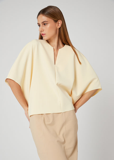 COON Cocoon Sleeved Workleisure Top in Almond by As Intended