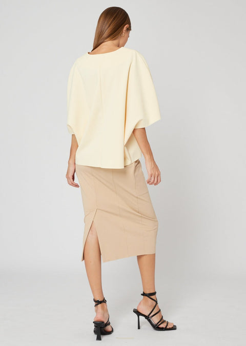 COON Sleeve Cocoon Top in Almond