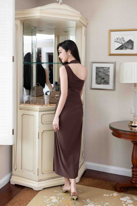 LUNE Bodycon Dress in Mocha