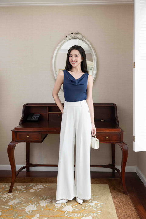 TONI Drape Pants in Cream