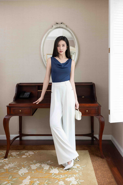 TONI Drape Pants in Cream