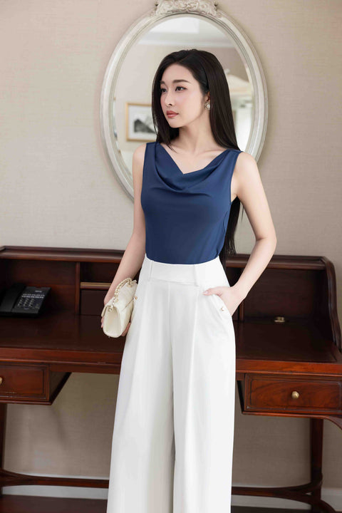 TONI Drape Pants in Cream