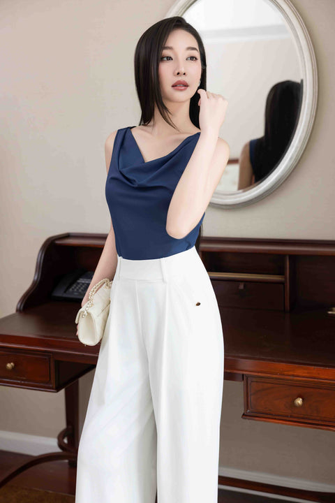 TONI Drape Pants in Cream