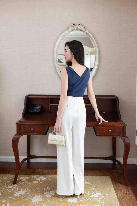 TONI Drape Pants in Cream