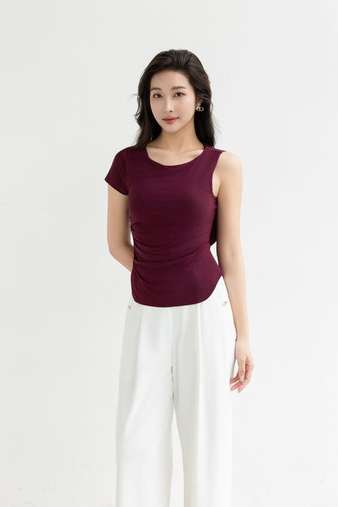 ELVA Top in Oxblood