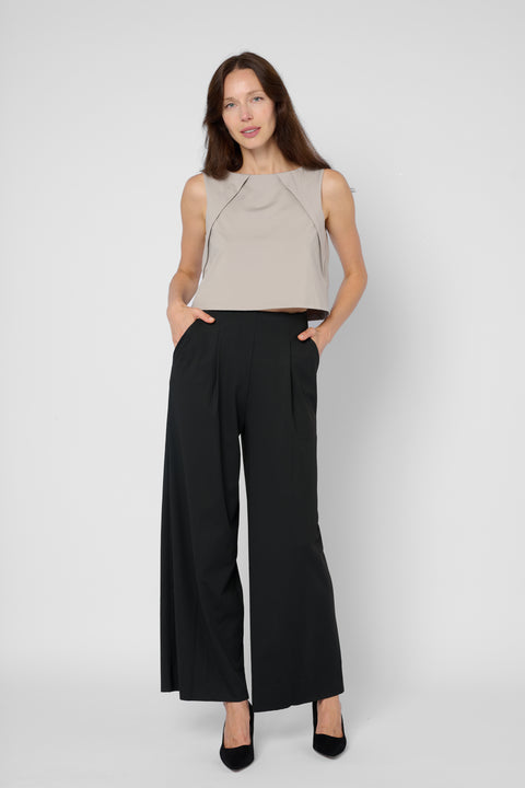 SKY Wide Leg Pants in Black