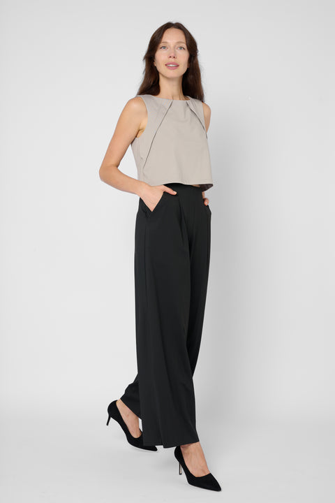 SKY Wide Leg Pants in Black