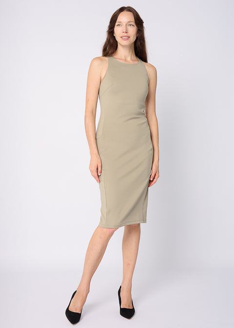 ICON the 24/7 Bodycon Dress in Khaki