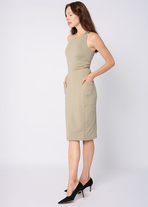 ICON the 24/7 Bodycon Dress in Khaki