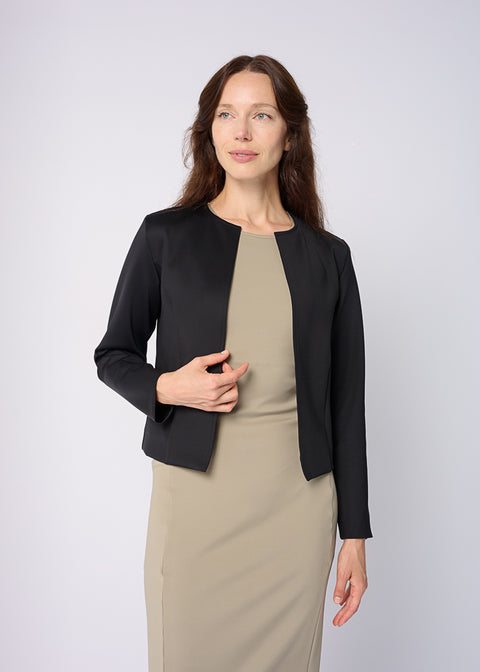 DONA Business Cropped Jacket in Black