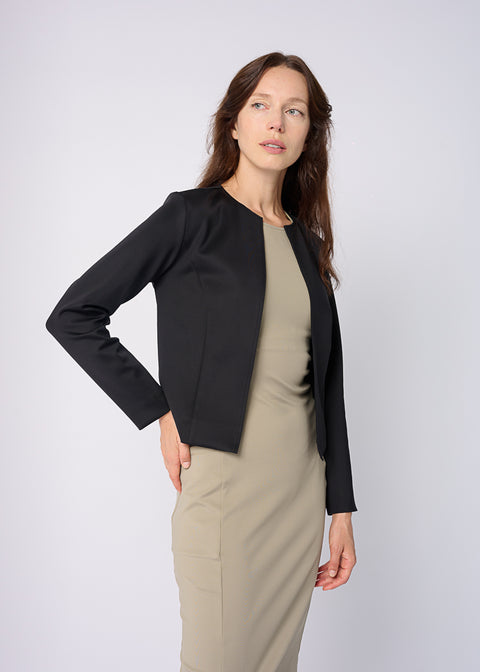 DONA Business Cropped Jacket in Black