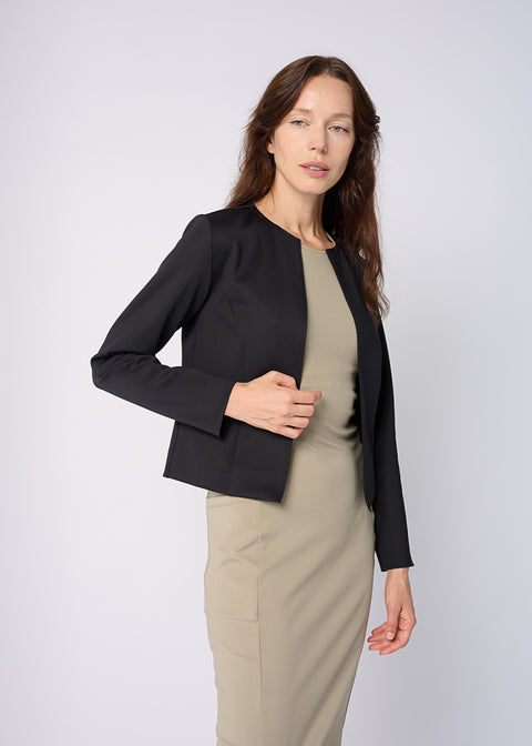 DONA Business Cropped Jacket in Black