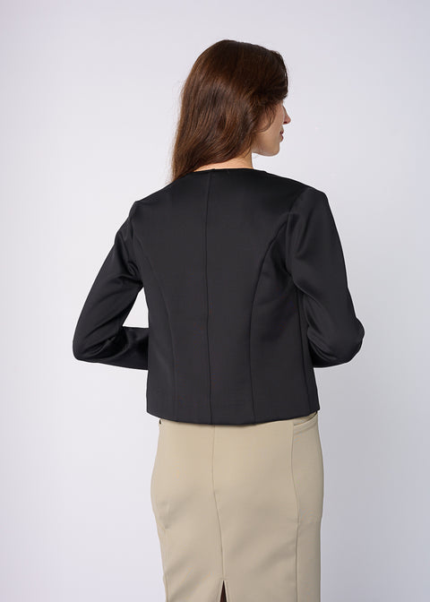 DONA Business Cropped Jacket in Black