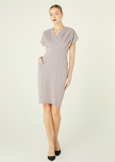 FLOW Sheath Dress in Lavender Grey