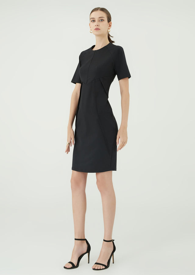 Recycled Plastics REPREVE DASH Dress in Black by As Intended a Workleisure label