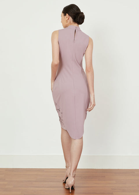 Backview of CELO Dress in Lilac by As Intended a Workleisure label