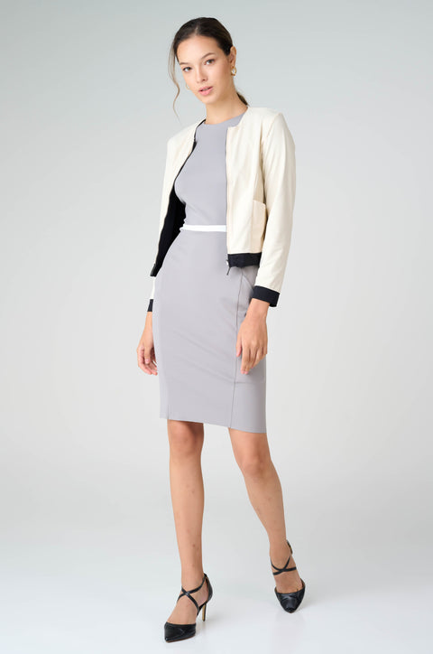 CADI Reversible Workleisure Jacket in Almond and Black by As Intended